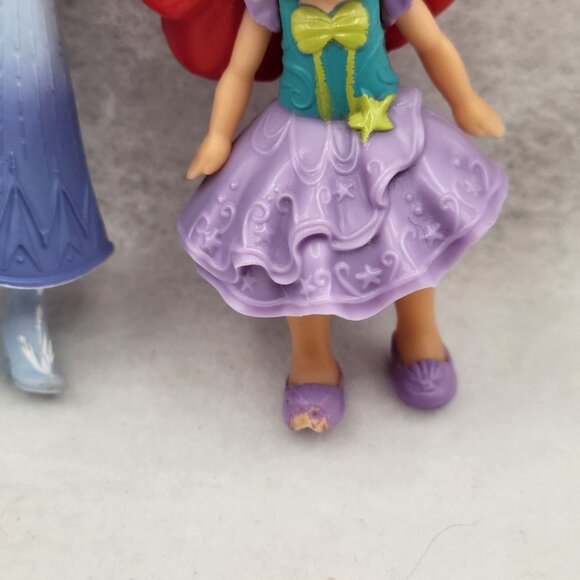 Disney Princess Lot of 7 Small 3" Dolls Jointed Figures - Tiana Jasmine Ariel - Picture 5 of 10